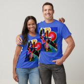 Kandinsky in Blue Abstrakt Painting Deep Royal T-Shirt (Unisex)