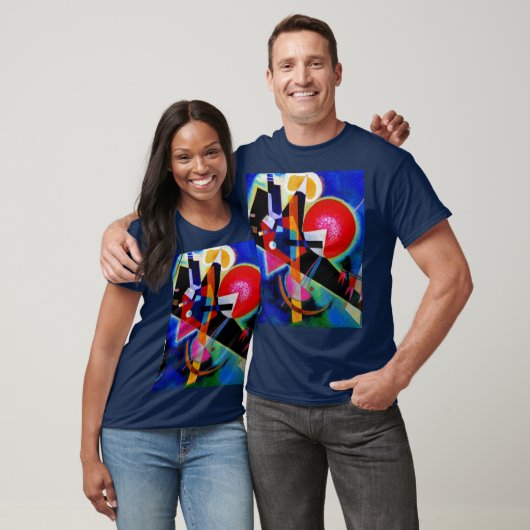 Kandinsky in Blue Abstrakt Painting Navy Blue T-Shirt (Unisex)