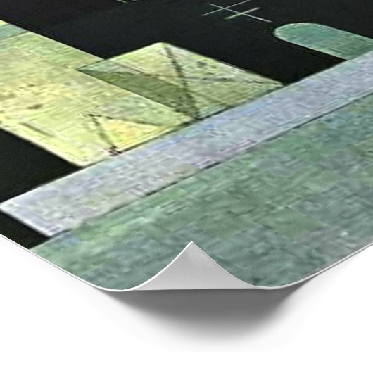 Kandinsky - In der Erholung abstrakte Kunstwerke Poster (Ecke)