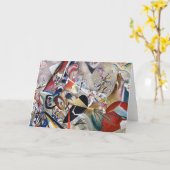 Kandinsky in der grauen Gruß-Karte Karte (Gelbe Blume)