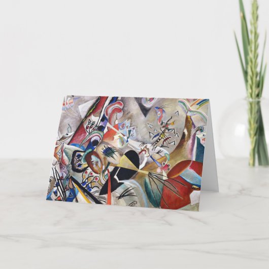 Kandinsky in der grauen Gruß-Karte Karte (Vorderseite)