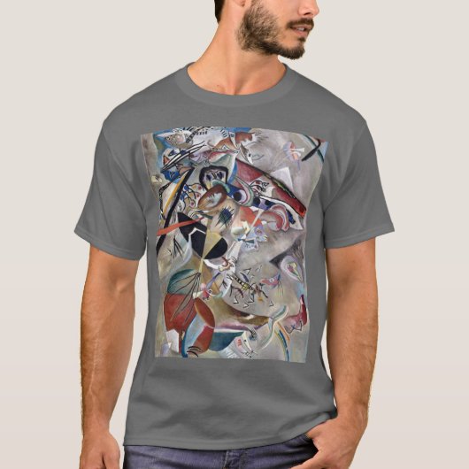 Kandinsky in grau Abstrakte Kunstwerke, dunkelgrau T-Shirt (Vorderseite)