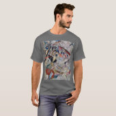 Kandinsky in grau Abstrakte Kunstwerke, dunkelgrau T-Shirt (Vorne ganz)