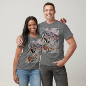 Kandinsky in grau Abstrakte Kunstwerke, dunkelgrau T-Shirt (Unisex)