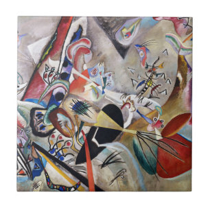 Kandinsky in grauem Tile Fliese