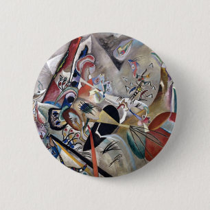 Kandinsky in grauer Abstrakter Kunst Button