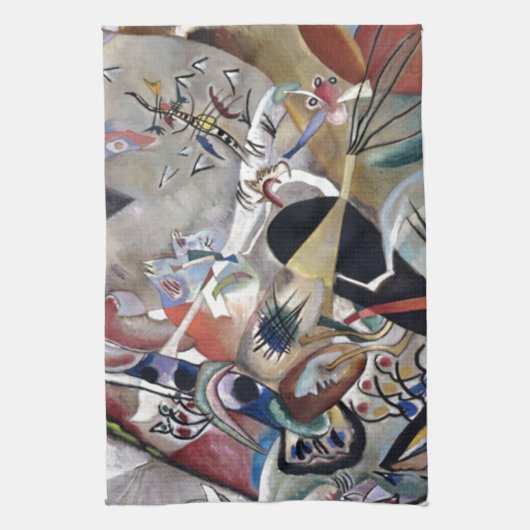 Kandinsky in grauer Abstrakter Kunst Handtuch (Vertikal)