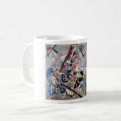Kandinsky in grauer Abstrakter Kunst Kaffeetasse (Vorderseite Links)