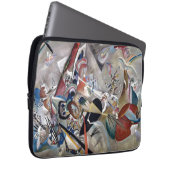 Kandinsky in grauer Abstrakter Kunst Laptopschutzhülle (Vorne Rechts)