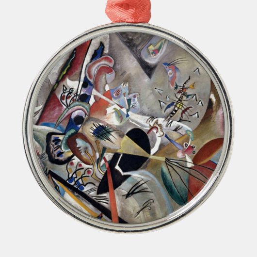 Kandinsky in grauer Abstrakter Kunst Ornament Aus Metall (Vorne)