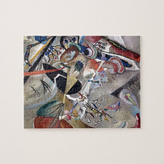 Kandinsky in grauer Abstrakter Kunst Puzzle (Horizontal)