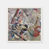 Kandinsky in grauer Abstrakter Kunst Serviette (Vorderseite)