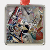 Kandinsky in grauer Abstrakter Kunst Silbernes Ornament (Vorne)
