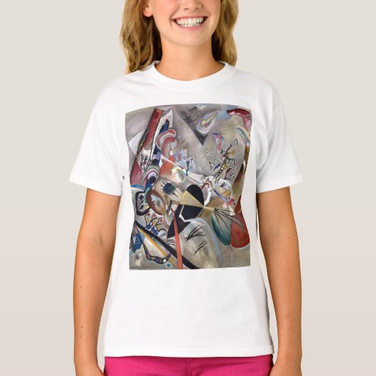 Kandinsky in grauer Abstrakter Kunst T-Shirt (Vorderseite)