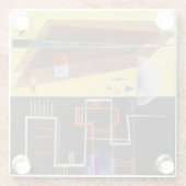 Kandinsky Inner Alliance Abstrakt Artwork Glasuntersetzer (Rückseite)