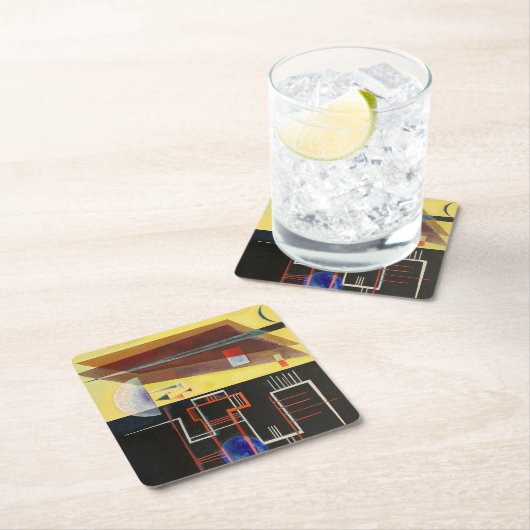 Kandinsky Inner Alliance Abstrakt Artwork Rechteckiger Pappuntersetzer (Vor Ort)