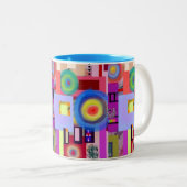 Kandinsky inspirierte Digital, die Nr. 1 zeichnen Zweifarbige Tasse (VorderseiteRechts)