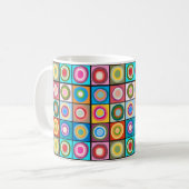 Kandinsky-Inspirierte Kreise Kaffeetasse (Vorderseite Links)