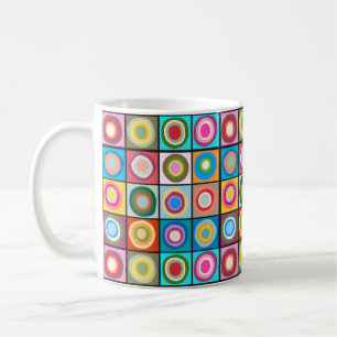 Kandinsky-Inspirierte Kreise Kaffeetasse
