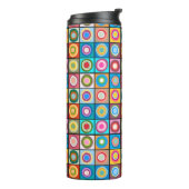Kandinsky-Inspirierte Kreise Thermosbecher (Nach links gedreht)
