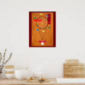 Kandinsky - Jolly, abstrakte Malerei, Poster (Küche)