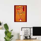 Kandinsky - Jolly, abstrakte Malerei, Poster (Heimbüro)