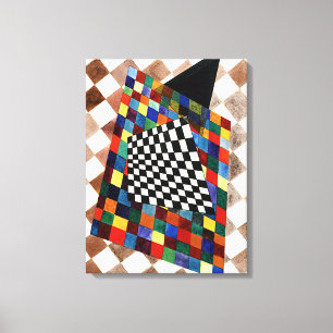 Kandinsky - Kariertes, farbenfrohes Gemälde, Leinwanddruck