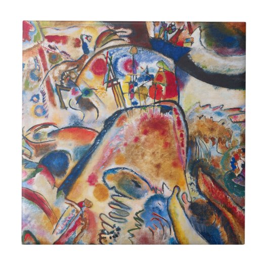Kandinsky-Kleine Freude Fliese (Vorderseite)