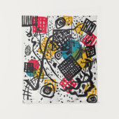 Kandinsky - Kleine Welten V, abstrakte Kunst Wandteppich (Vorderseite)