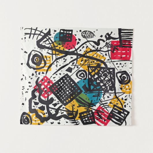 Kandinsky - Kleine Welten V, abstrakte Kunst Wandteppich (Vorderseite (Horizontal))