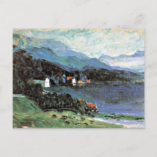 Kandinsky - Kochel, farbenfrohe Landschaftsmalerei Postkarte