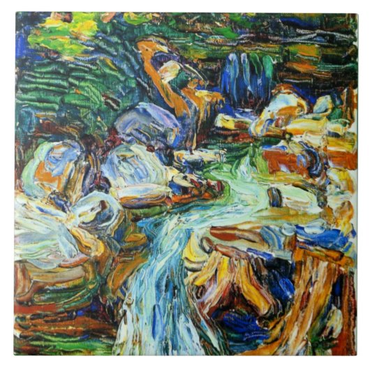 Kandinsky - Kochel - Wasserfall II Fliese (Vorderseite)