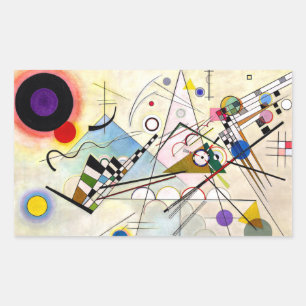 Kandinsky Komposition 8 Rechteckiger Aufkleber