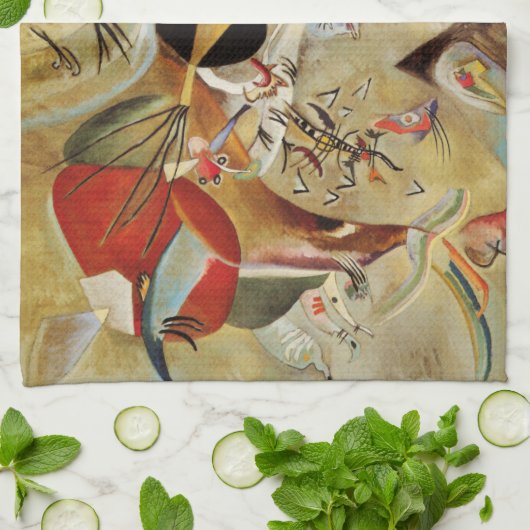 Kandinsky Komposition Abstrakte Malerei Geschirrtuch (Gefaltet)