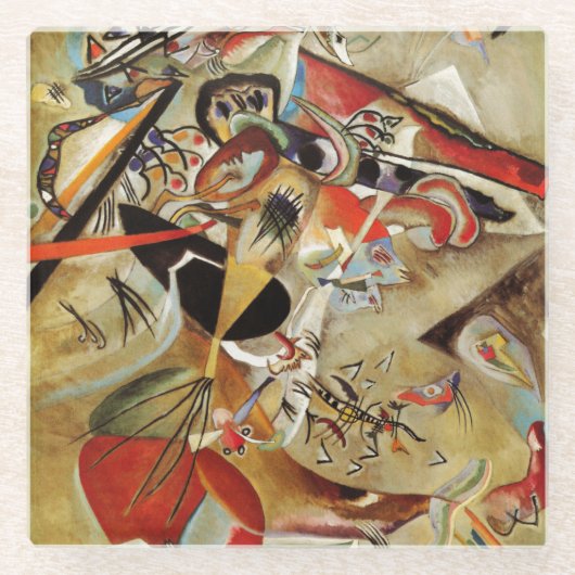 Kandinsky Komposition Abstrakte Malerei Glasuntersetzer (Vorderseite)