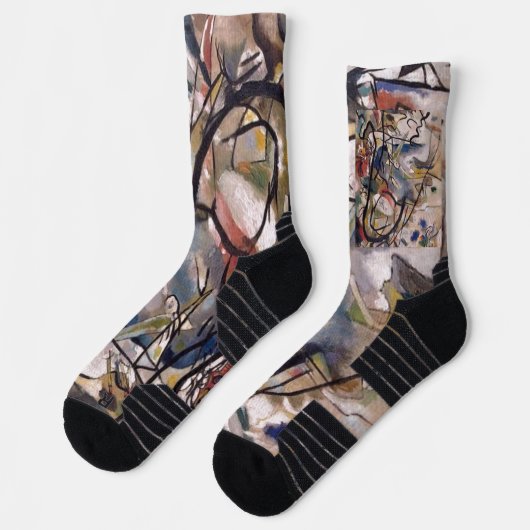 Kandinsky Komposition Abstrakte Malerei Socken (Links)