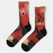 Kandinsky Komposition Abstrakte Malerei Socken (Links)