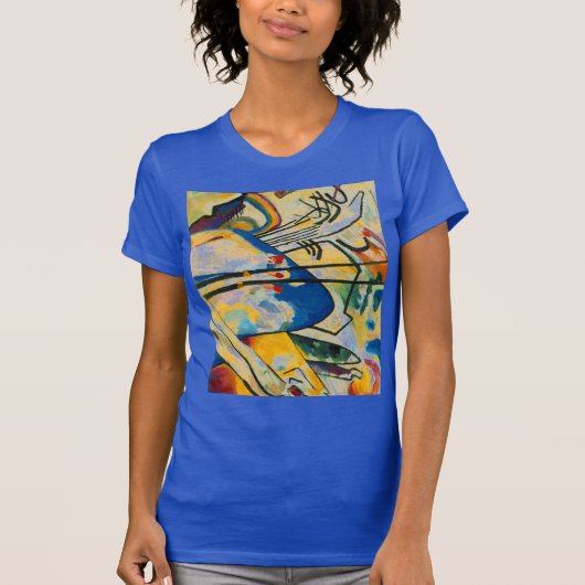 Kandinsky Komposition IV Abstrakt Art Royal Blue T-Shirt (Vorderseite)