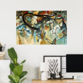 Kandinsky Komposition V Abstrakte Leinwand Malerei Poster (Heimbüro)