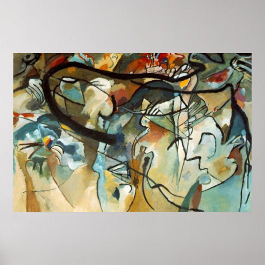 Kandinsky Komposition V Abstrakte Leinwand Malerei Poster (Vorne)