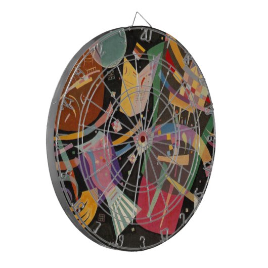 Kandinsky-Komposition X Abstrakt Dartscheibe (Vorderseite Links)