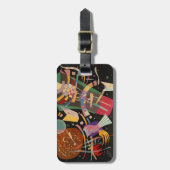 Kandinsky-Komposition X Abstrakt Gepäckanhänger (Vorderseite vertikal)