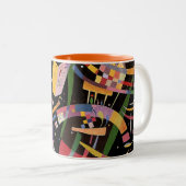 Kandinsky - Komposition X, farbige Malerei, Zweifarbige Tasse (VorderseiteRechts)