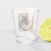 Kandinsky-Kreise in einem Circle Painting Schnapsglas (Rückseite)