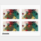Kandinsky-Kreise in einem Circle Sticker (Blatt)