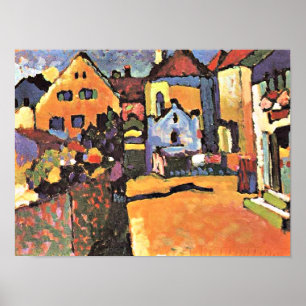 Kandinsky-Kunstwerk, Grungasse in Murnau, Poster
