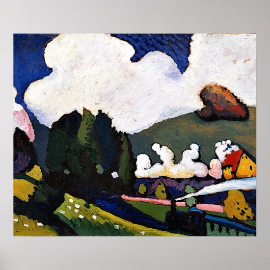 Kandinsky - Landscape near Murnau with Locomotive Poster (Vorne)