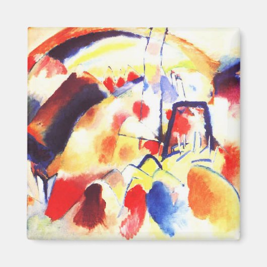 Kandinsky - Landscape with Red Spots Magnet (Vorne)