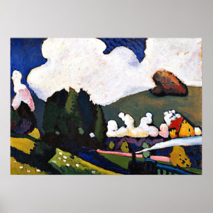 Kandinsky - Landschaft bei Murnau mit Lokomotive Poster