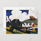 Kandinsky - Landschaft bei Murnau mit Lokomotive Postkarte (Vorne/Hinten)